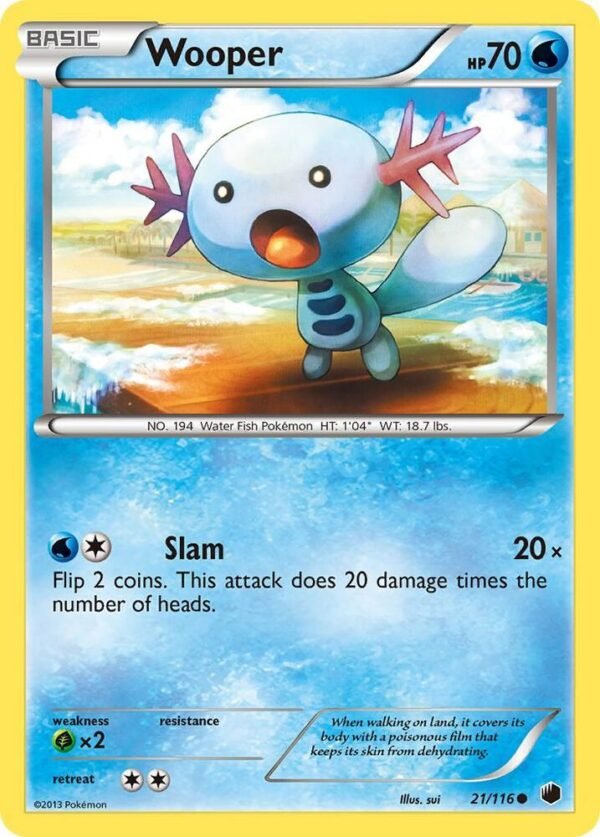 Wooper 21/116 Reverse Holofoil Plasma Freeze Wooper 21/116 Reverse Holofoil Plasma Freeze