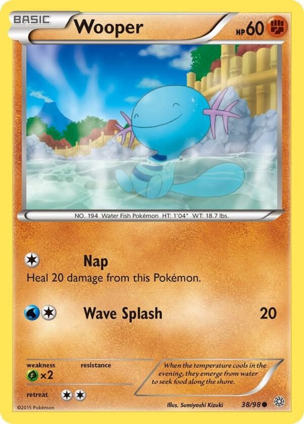 Wooper 38/98 Reverse Holofoil XY – Ancient Origins Wooper 38/98 Reverse Holofoil XY – Ancient Origins