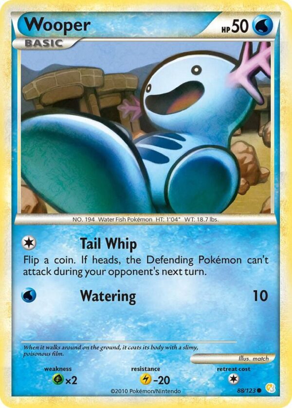 Wooper 88/123 Reverse Holofoil HeartGold SoulSilver