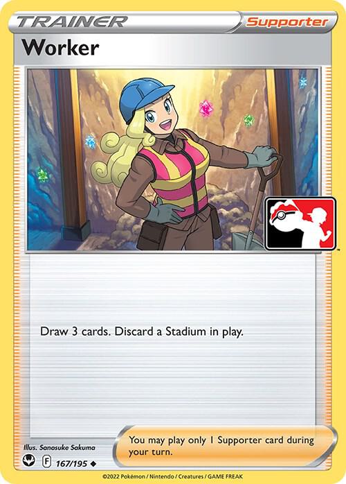 Worker 167/195 Holofoil Prize Pack Series Cards