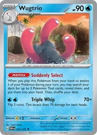 Wugtrio | 053/182 | Reverse Holofoil | SV04: Paradox Rift