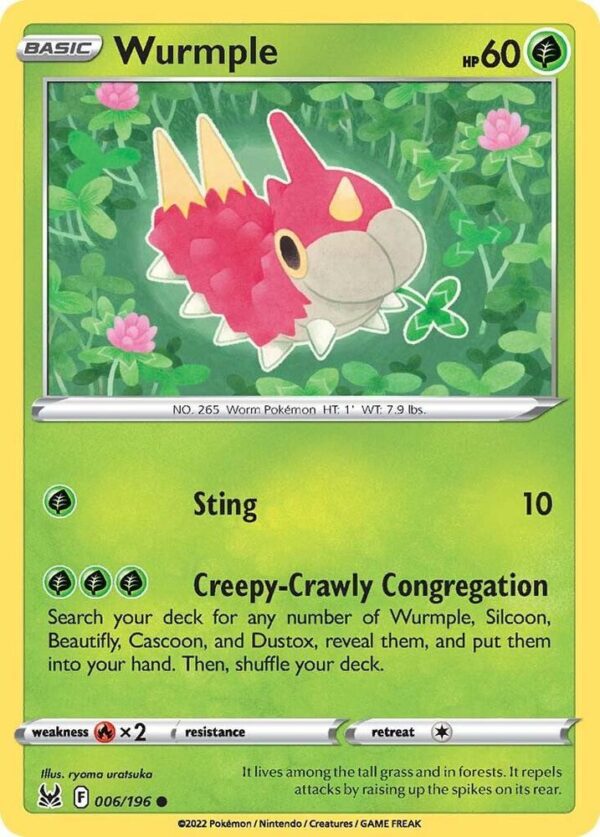 Wurmple 006/196 Normal SWSH11: Lost Origin