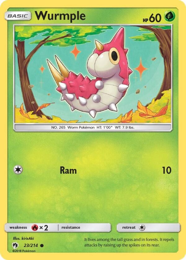 Wurmple (23) 23/214 Normal SM – Lost Thunder Wurmple (23) 23/214 Normal SM – Lost Thunder