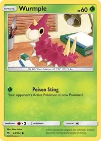 Wurmple (24) | 24/214 | Reverse Holofoil | SM - Lost Thunder