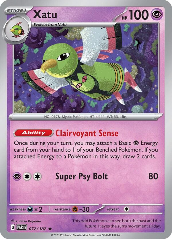 Xatu 072/182 Holofoil SV04: Paradox Rift