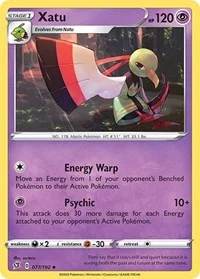 Xatu | 077/192 | Reverse Holofoil | SWSH02: Rebel Clash
