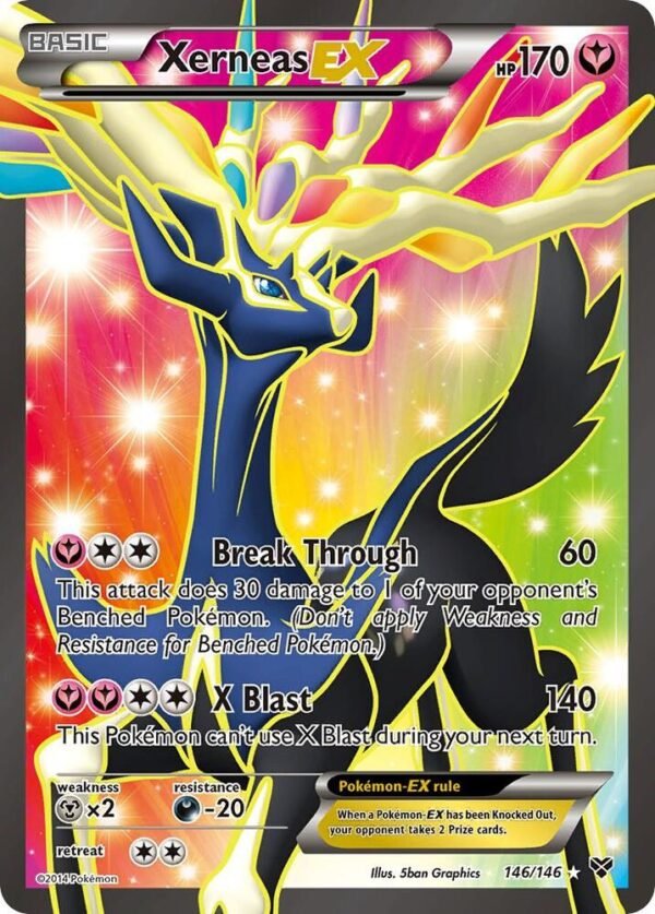 Xerneas EX (146 Full Art) 146/146 Holofoil XY Base Set