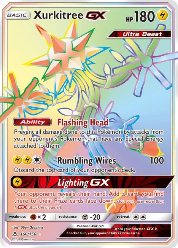 Xurkitree GX (Secret Rare) 160/156 Holofoil SM – Ultra Prism