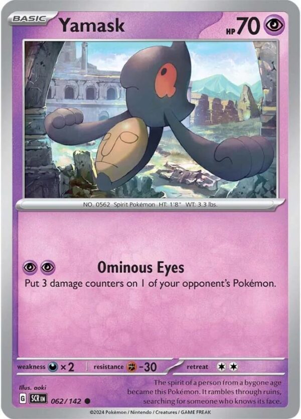 Yamask 062/142 Reverse Holofoil SV07: Stellar Crown