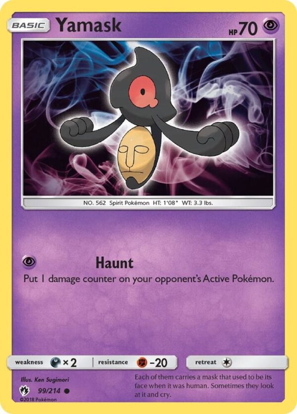 Yamask 99/214 Reverse Holofoil SM – Lost Thunder