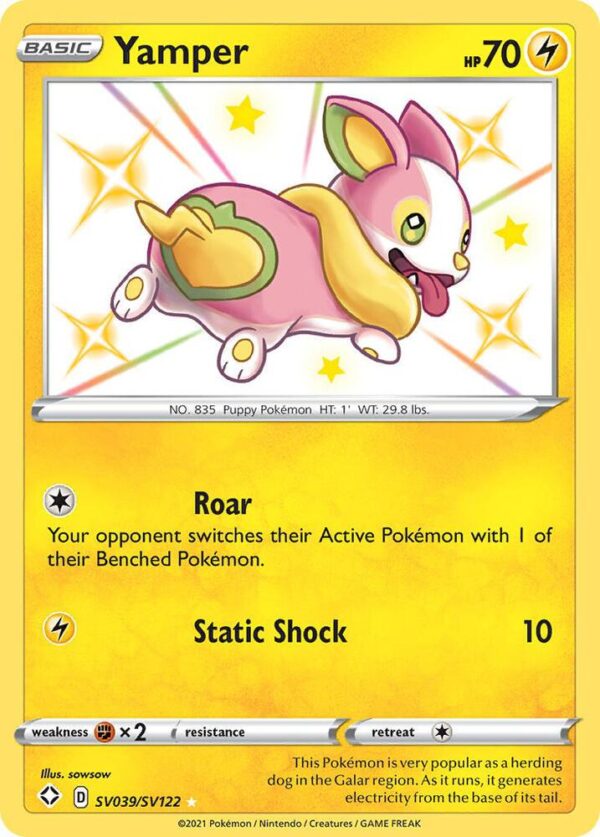 Yamper SV039/SV122 Holofoil Shining Fates: Shiny Vault Yamper SV039/SV122 Holofoil Shining Fates: Shiny Vault