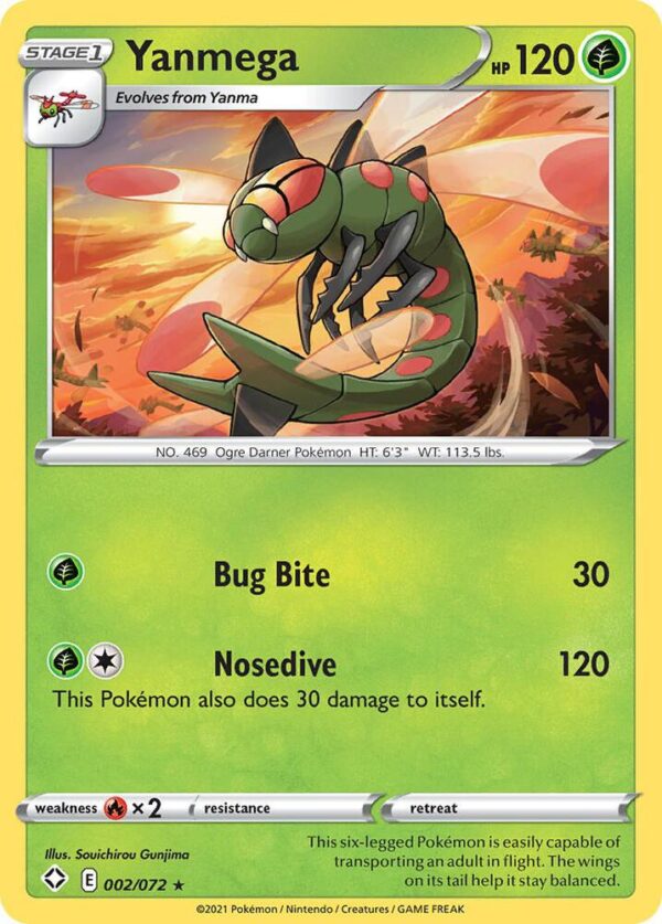 Yanmega 002/072 Reverse Holofoil Shining Fates