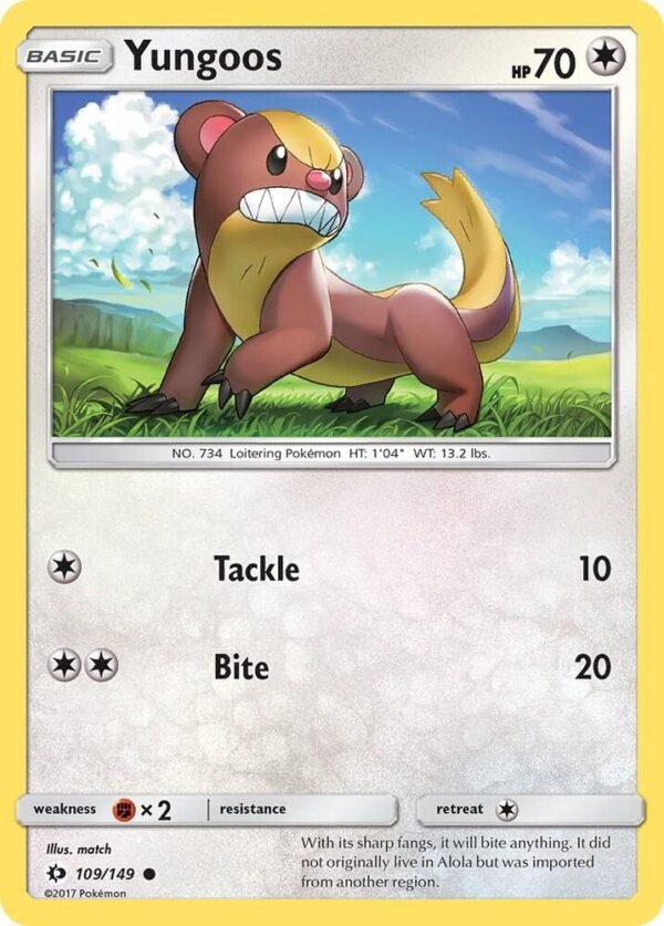 Yungoos 109/149 Normal SM Base Set