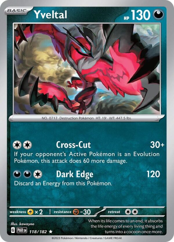 Yveltal 118/182 Holofoil SV04: Paradox Rift