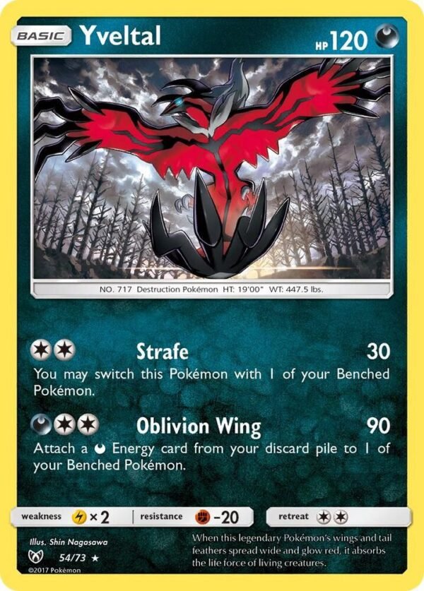 Yveltal 54/73 Holofoil Shining Legends Yveltal 54/73 Holofoil Shining Legends