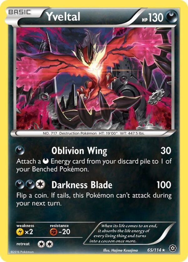 Yveltal 65/114 Reverse Holofoil XY – Steam Siege Yveltal 65/114 Reverse Holofoil XY – Steam Siege