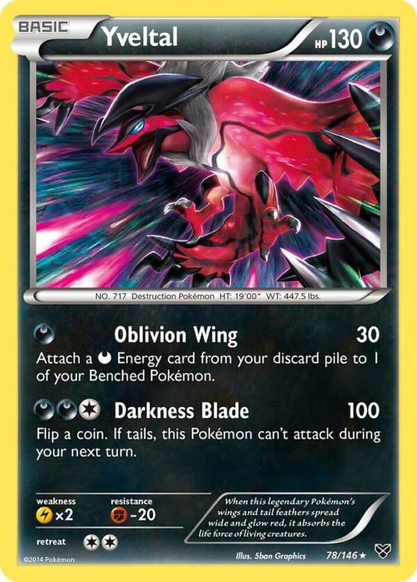 Yveltal 78/146 Reverse Holofoil XY Base Set