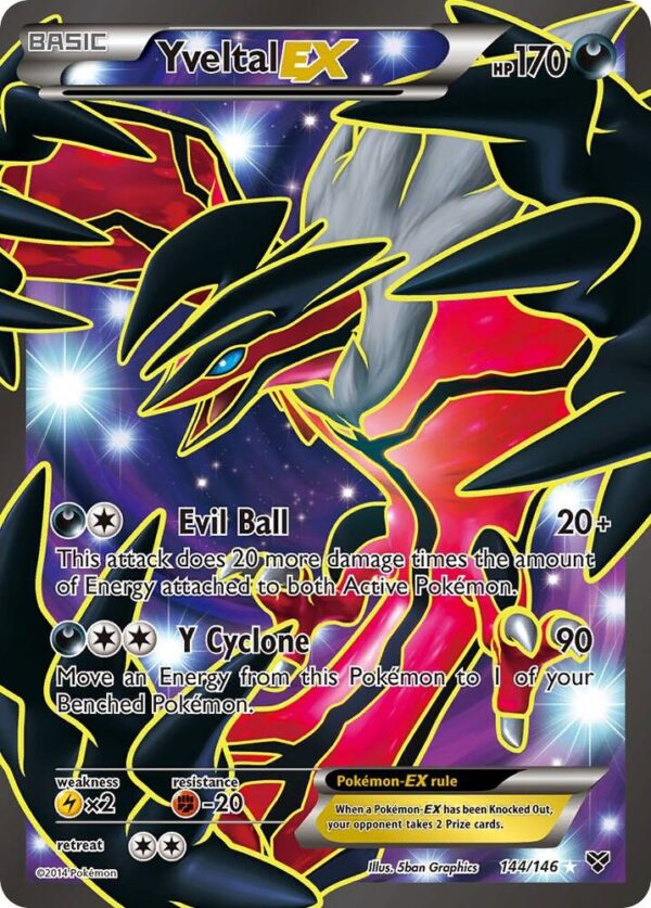 Yveltal EX (144 Full Art) 144/146 Holofoil XY Base Set Yveltal EX (144 Full Art) 144/146 Holofoil XY Base Set