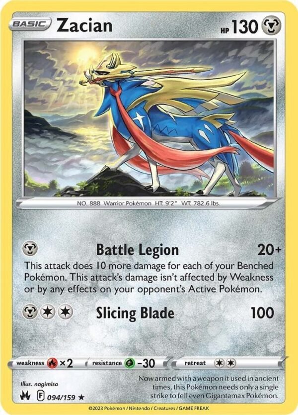 Zacian 094/159 Holofoil Crown Zenith Zacian 094/159 Holofoil Crown Zenith