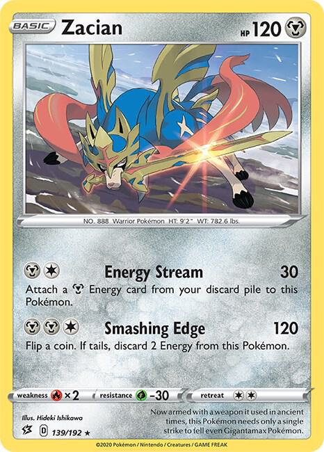 Zacian 139/192 Reverse Holofoil SWSH02: Rebel Clash Zacian 139/192 Reverse Holofoil SWSH02: Rebel Clash