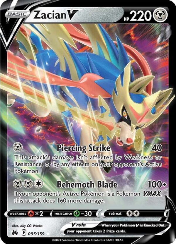 Zacian V 095/159 Holofoil Crown Zenith Zacian V 095/159 Holofoil Crown Zenith