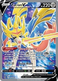 Zacian V (Full Art) | 195/202 | Holofoil | SWSH01: Sword & Shield Base Set