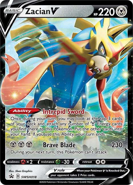 Zacian V SWSH018 Holofoil SWSH: Sword & Shield Promo Cards