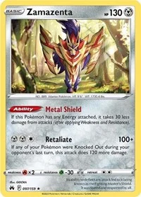 Zamazenta | 097/159 | Reverse Holofoil | Crown Zenith