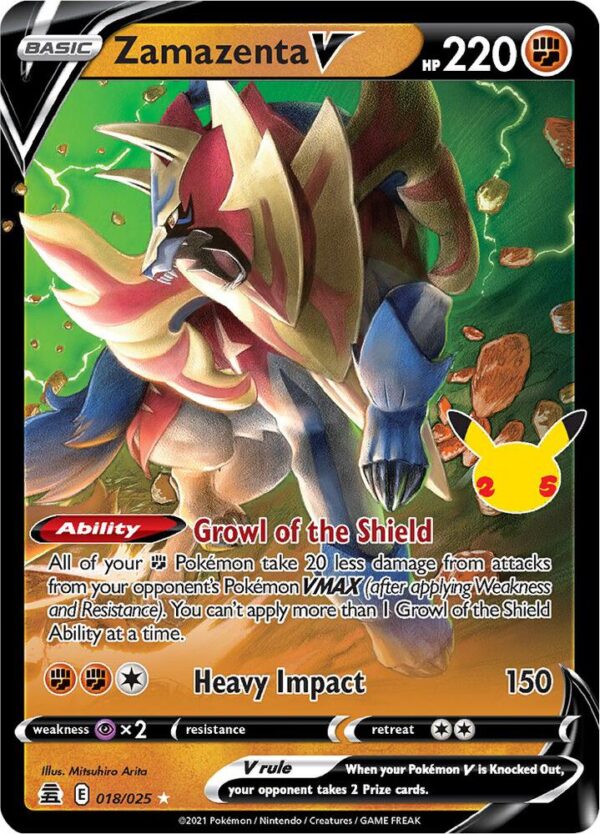 Zamazenta V 018/025 Holofoil Celebrations