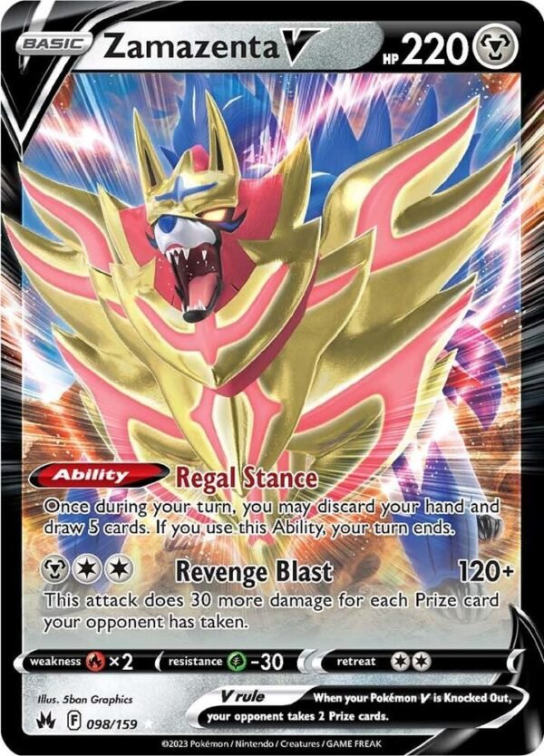 Zamazenta V 098/159 Holofoil Crown Zenith Zamazenta V 098/159 Holofoil Crown Zenith