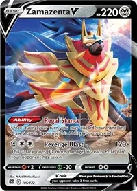 Zamazenta V | 105/172 | Holofoil | SWSH09: Brilliant Stars