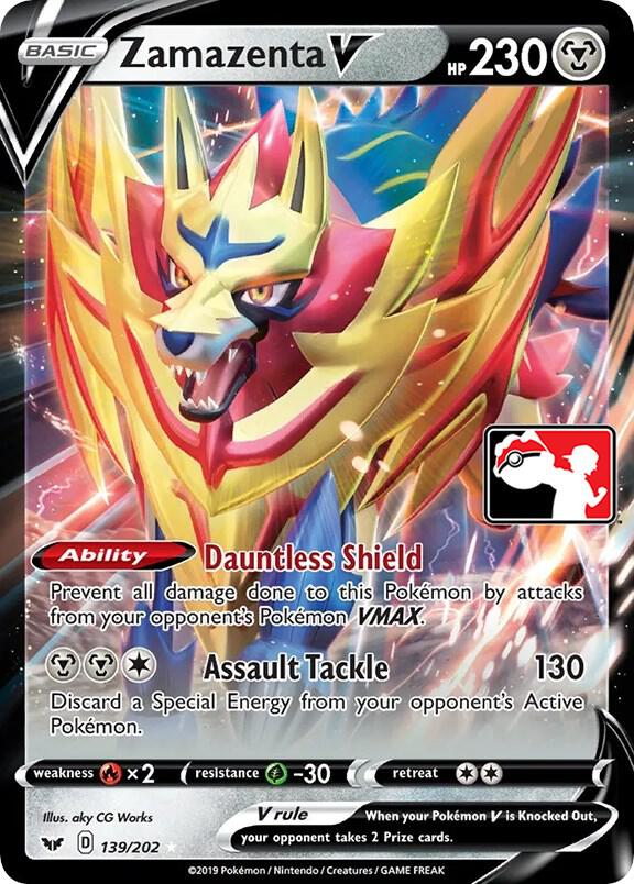 Zamazenta V 139/202 Holofoil Prize Pack Series Cards