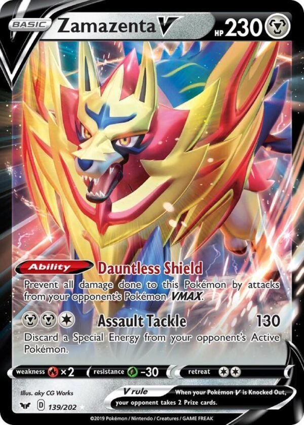 Zamazenta V 139/202 Holofoil SWSH01: Sword & Shield Base Set