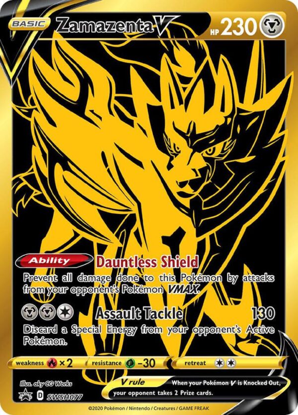 Zamazenta V SWSH077 Holofoil SWSH: Sword & Shield Promo Cards Zamazenta V SWSH077 Holofoil SWSH: Sword & Shield Promo Cards