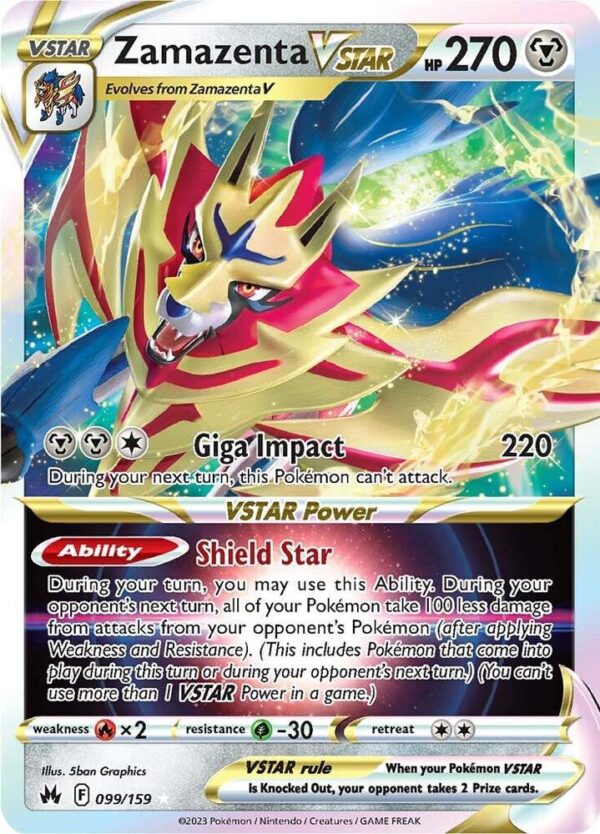 Zamazenta VSTAR 099/159 Holofoil Crown Zenith