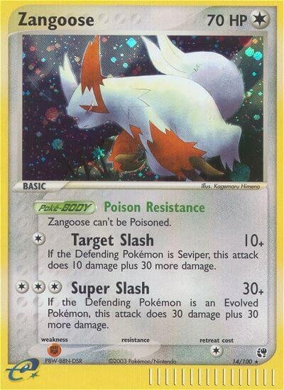 Zangoose 14/100 Holofoil Sandstorm Zangoose 14/100 Holofoil Sandstorm