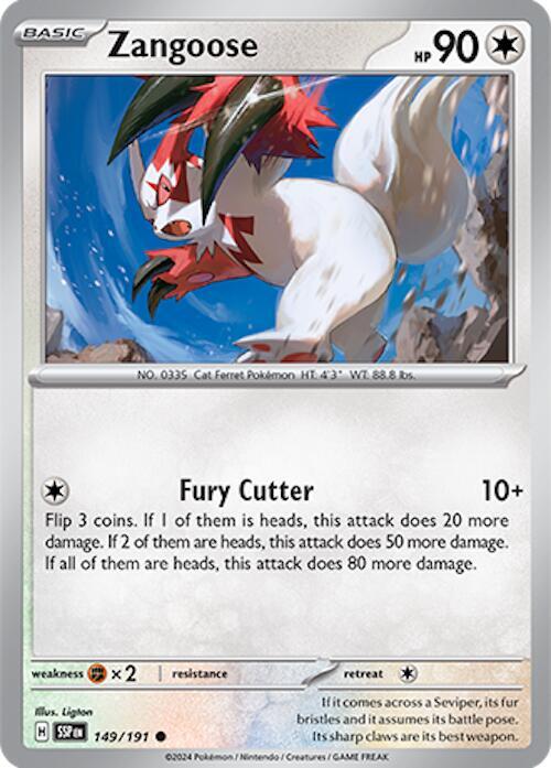 Zangoose 149/191 Normal SV08: Surging Sparks Zangoose 149/191 Normal SV08: Surging Sparks
