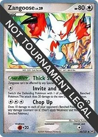 Zangoose | 2009 (Jason Martinez) | 66/127 | Normal | World Championship Decks