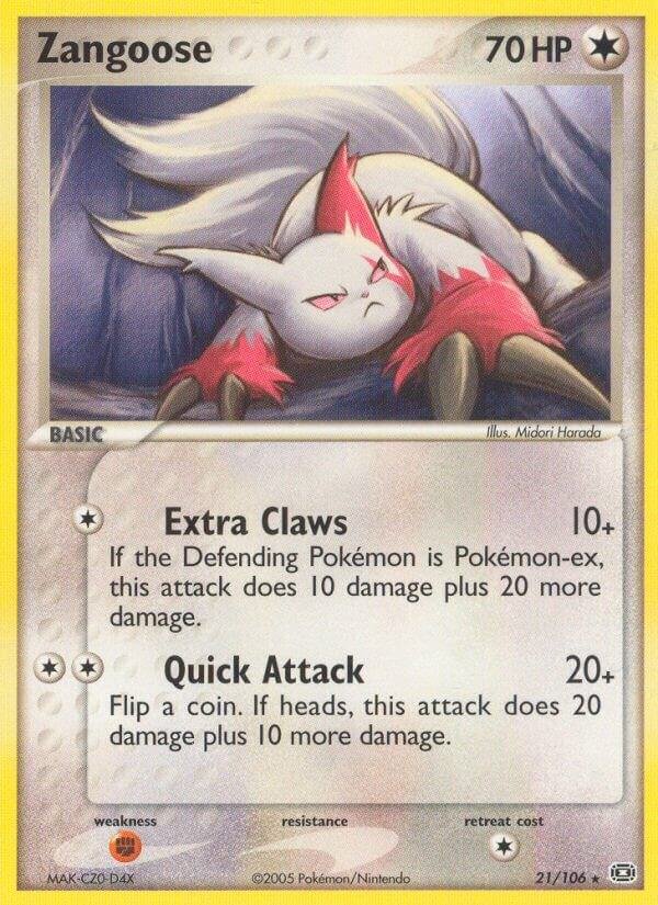 Zangoose 21/106 Reverse Holofoil Emerald