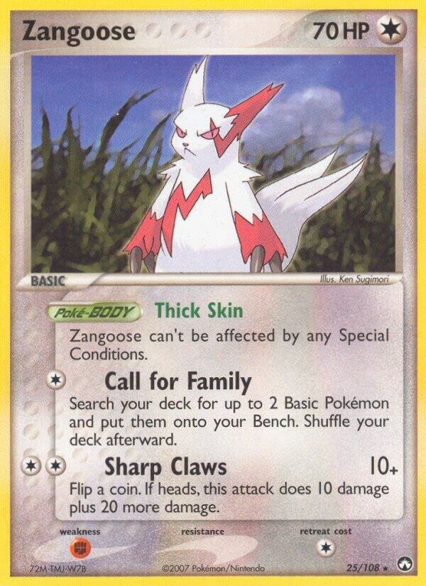 Zangoose 25/108 Reverse Holofoil Power Keepers Zangoose 25/108 Reverse Holofoil Power Keepers