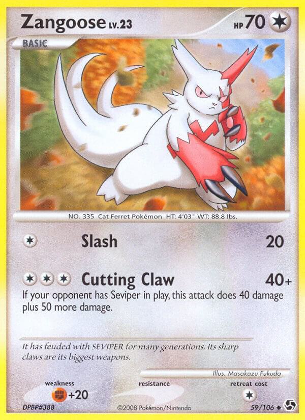 Zangoose 59/106 Reverse Holofoil Great Encounters