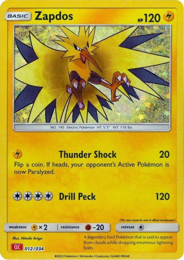 Zapdos 012/034 Holofoil Trading Card Game Classic