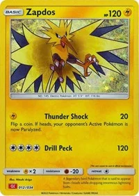 Zapdos | 012/034 | Holofoil | Trading Card Game Classic