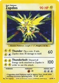 Zapdos | 016/102 | Holofoil | Base Set