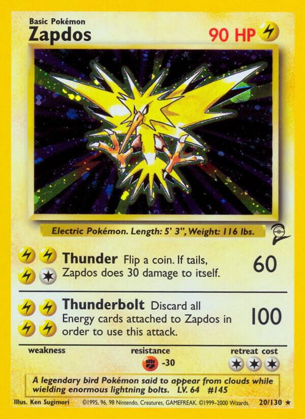 Zapdos 020/130 Holofoil Base Set 2