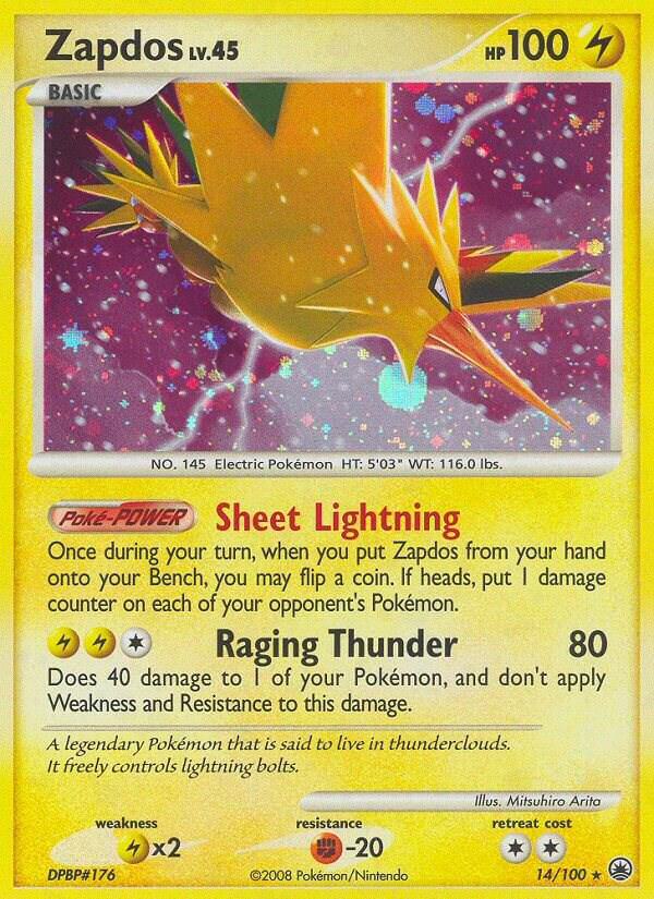 Zapdos 14/100 Holofoil Majestic Dawn