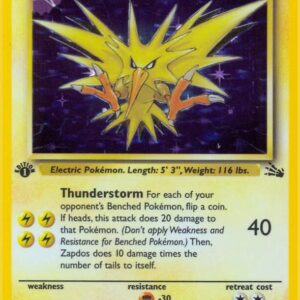 Zapdos (15) 15/62 1st Edition Holofoil Fossil