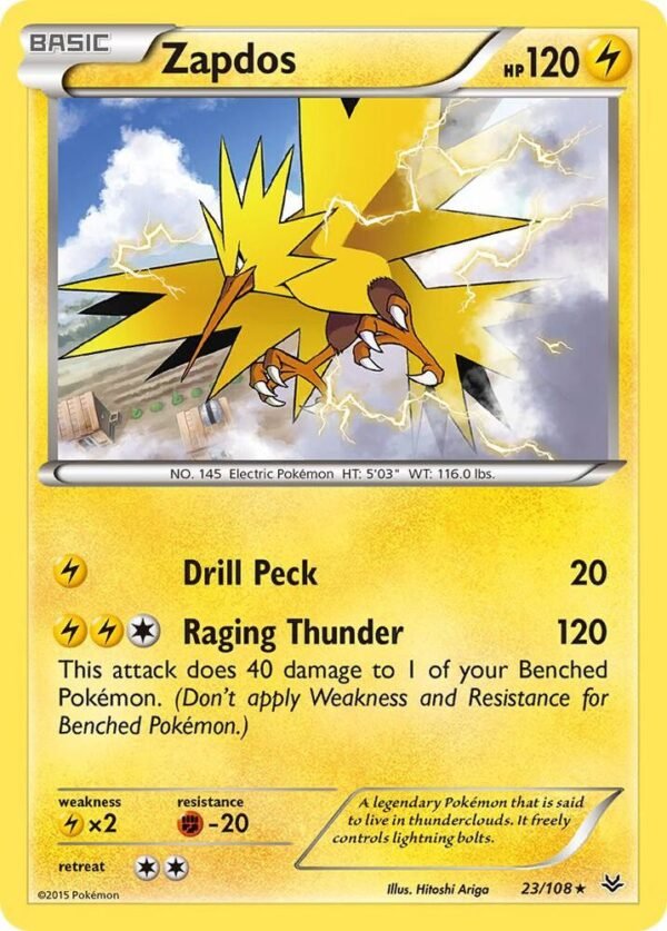 Zapdos 23/108 Normal XY – Roaring Skies Zapdos 23/108 Normal XY – Roaring Skies