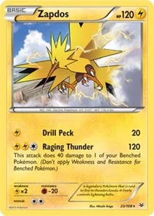 Zapdos | 23/108 (XY Roaring Skies) | 023/108 | Holofoil | Deck Exclusives