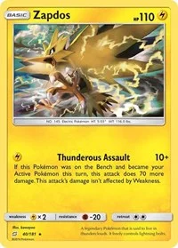 Zapdos | 40/181 | Holofoil | SM - Team Up